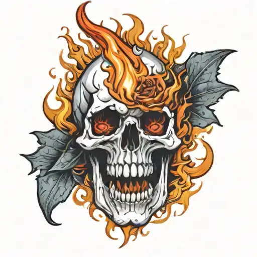 Flaming Skull
