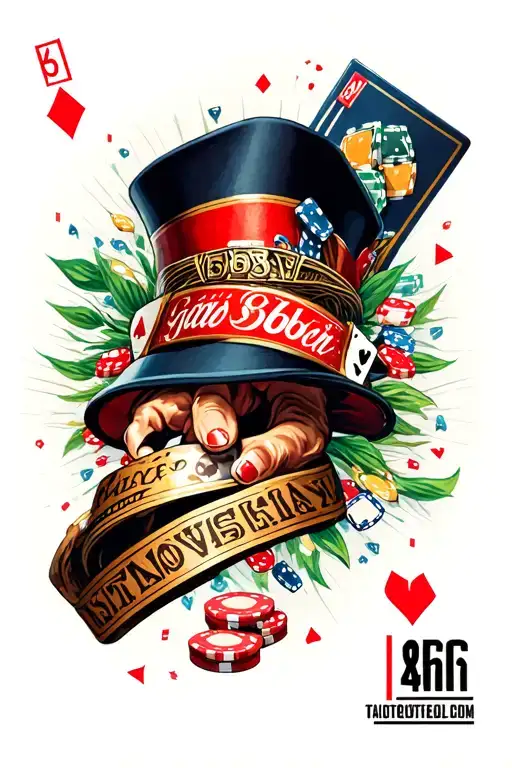 Full Leg Sleeve Gambling Themed