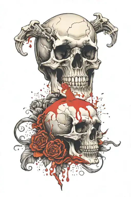 Skull Who Has Blood