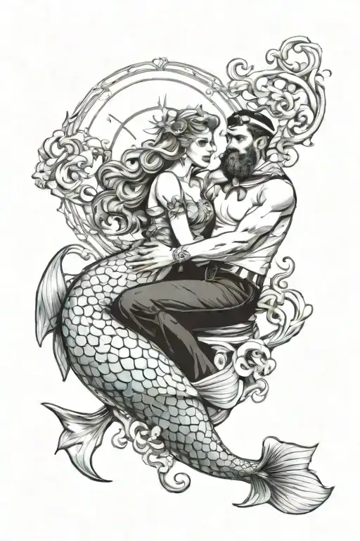 Sailor And Mermaid Couple