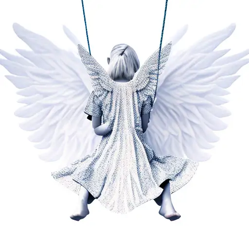 Angel Sitting On A Swing