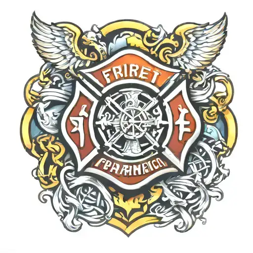 Firefighter Paramedic Symbol Intertwined