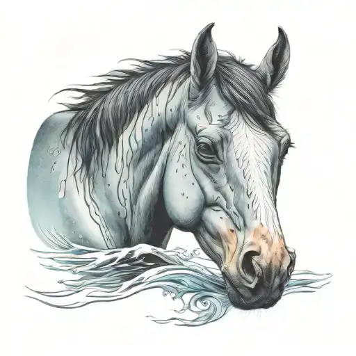 Kelpie Horse In Water