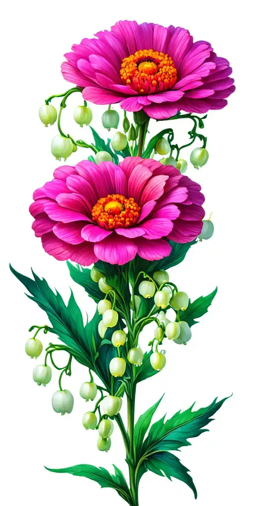 Marigold Flowers Also With Lily Of The Valley Flower