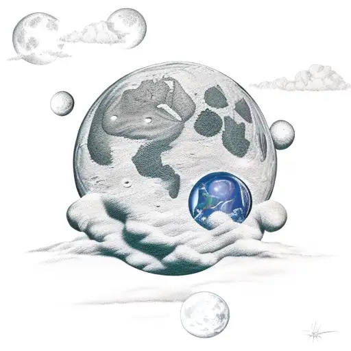 Atlas Holding Up The Moon On His Bacm