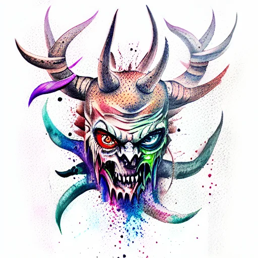 Watercolor Demon