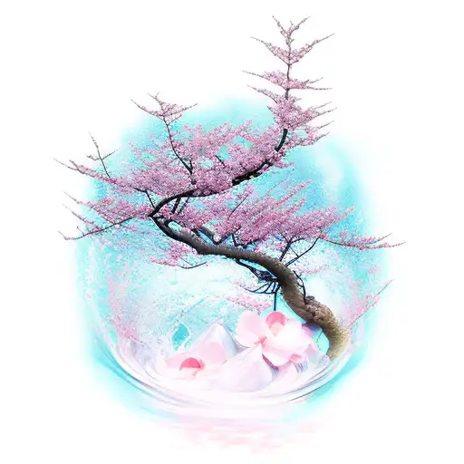 Flowing Water Cherry Blossom