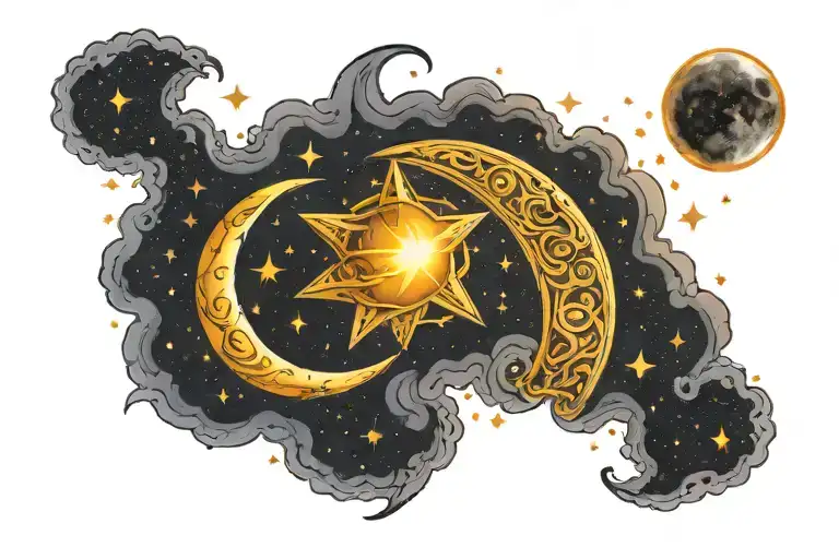Star And Crescent Moon