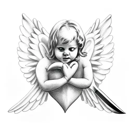 Angel And Heart And Knife