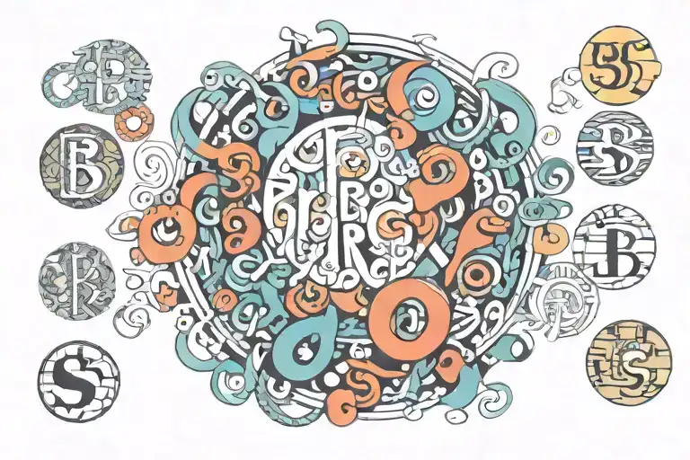 Circle Made Of Letters Using