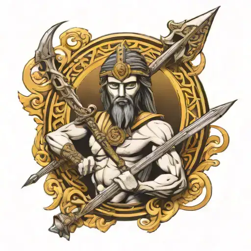 Ra Sun God Wiith Bitcoin Symbol And Sword