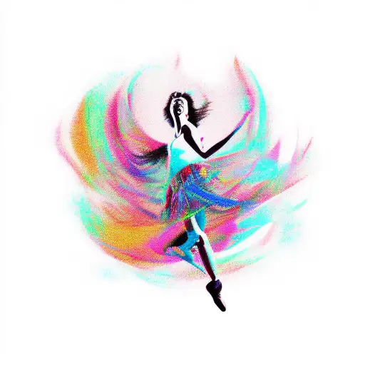 Abstract Dancing Figure Of A Girl