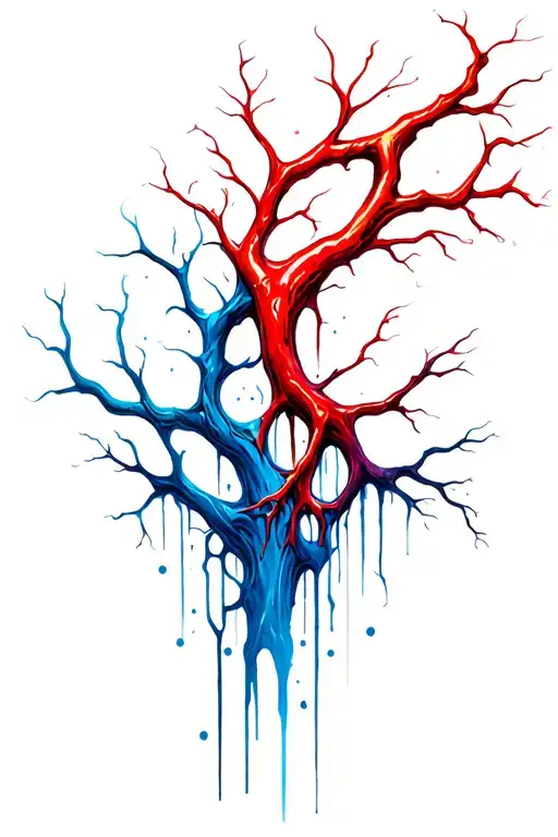 Blood Veins Red And Blue Haiti