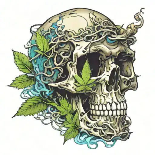 Marijuana Skull Smoke