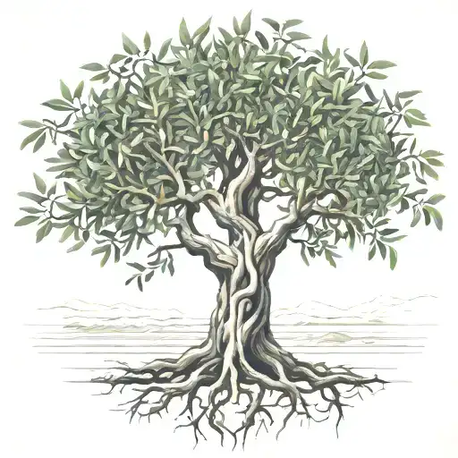 Olive Tree With Roots