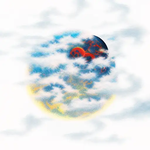 Japanese Style Clouds Evoloping Moon