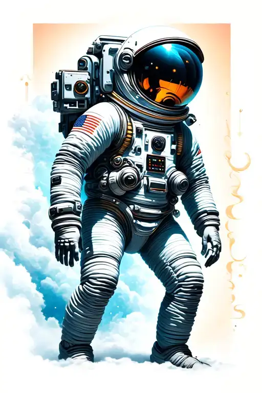 Astronaut Connecting Soul Leaving The Body