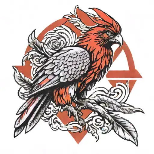 Phoenix Holding A Red Triangle
