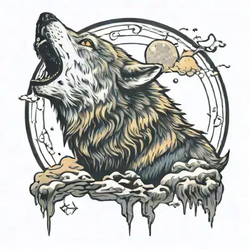 Wolf Howling At The Moon