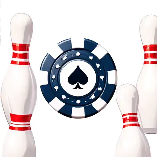 Poker Chip With Bowling Pins In The Background