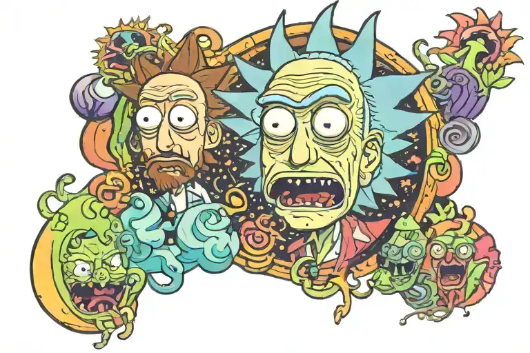Rick And Morty Psychedelic