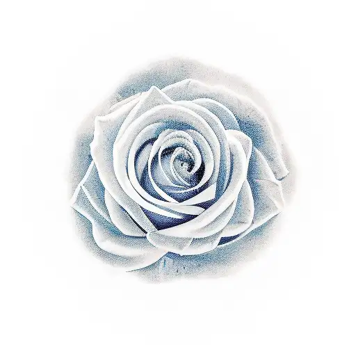 A Single Rose With A Subtle One-line Outline Of Your Late Grandmother's Initials
