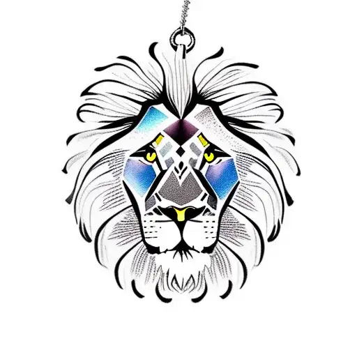 Lion With Semicolon Necklace