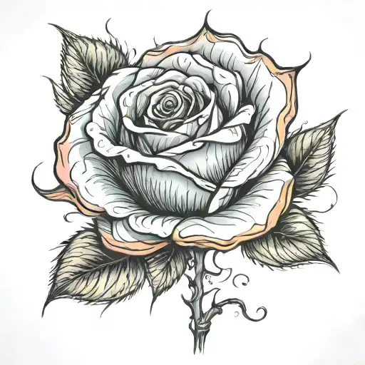 Rose With Magic Effects