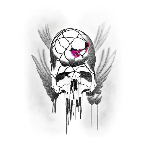 Dead Raven Skull In Cage