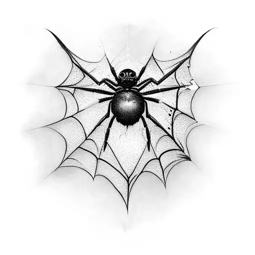 Bat With Spider Web Wings