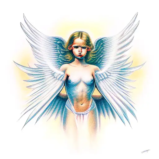 Angel With Spreaded Wings