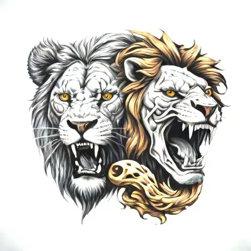 Lion And Skull