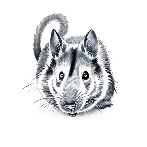 White Rat And Black Rat Brothers And Black Shepard Dog