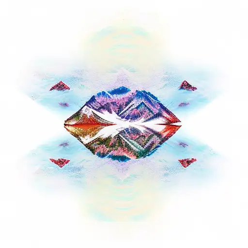 Mountain And Ponds Pseudo Psychedelic