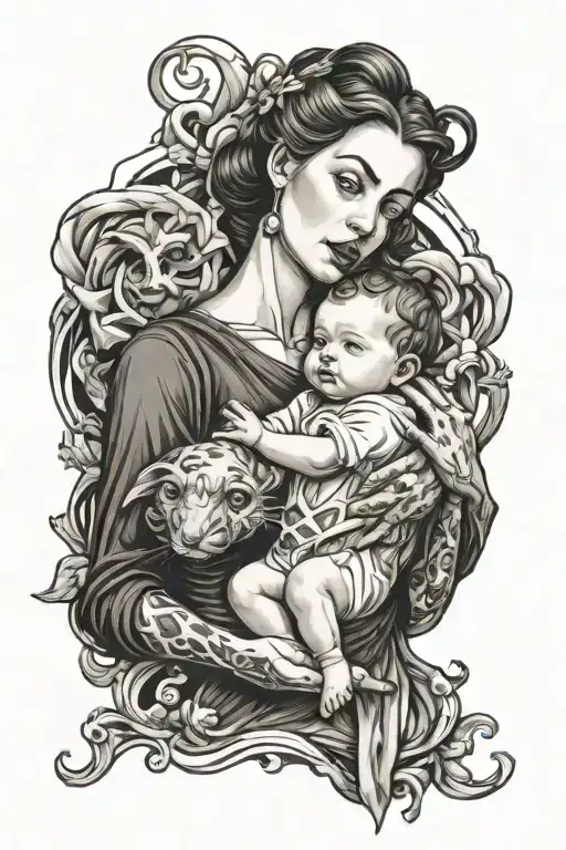 Woman Holding A Baby