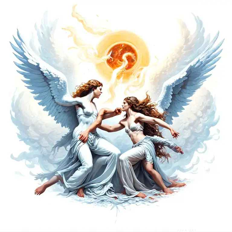 Angels Fighting Demons