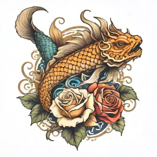 Dragon Koi Rose