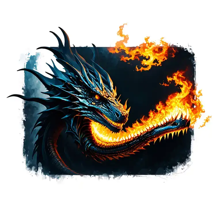 Robotic Dragon Breathing Fire