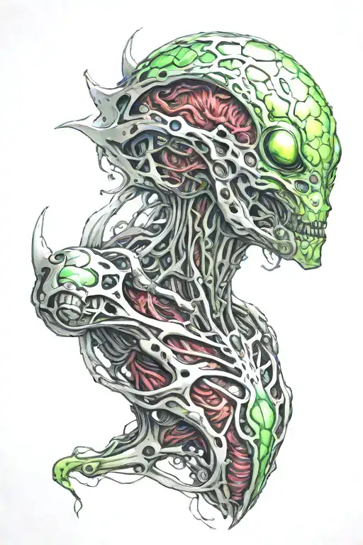 Bio Mech Alien Themed Sleeve