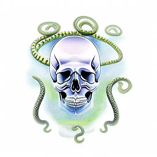 Skull And Snake Neck