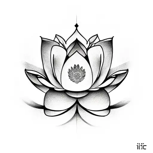 Lotus Flower Infinite Symbol