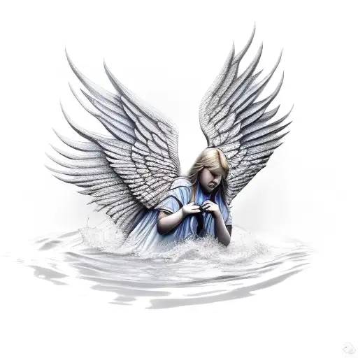Guardian Angel Rising Out Of Water