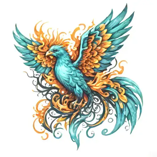 Phoenix Turquoise Flame