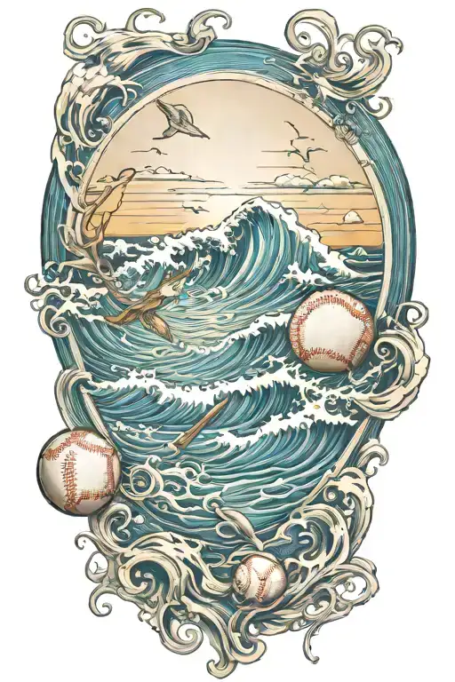 Ocean And Baseball