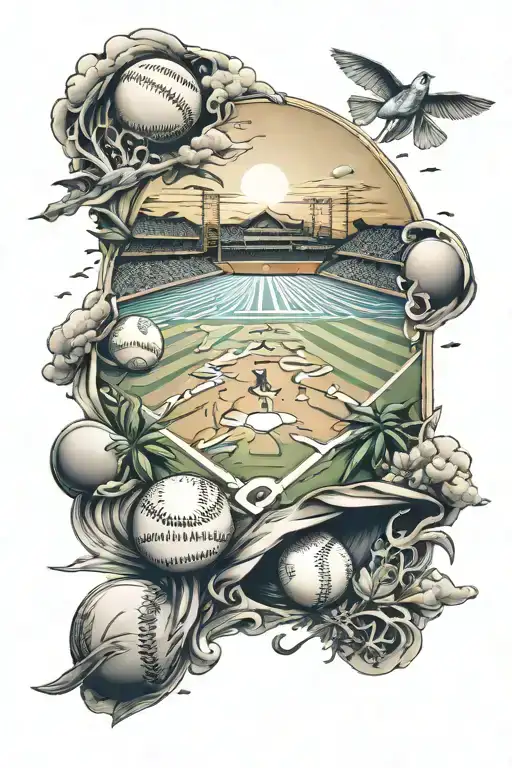 Ocean And Baseball Field And Discipline