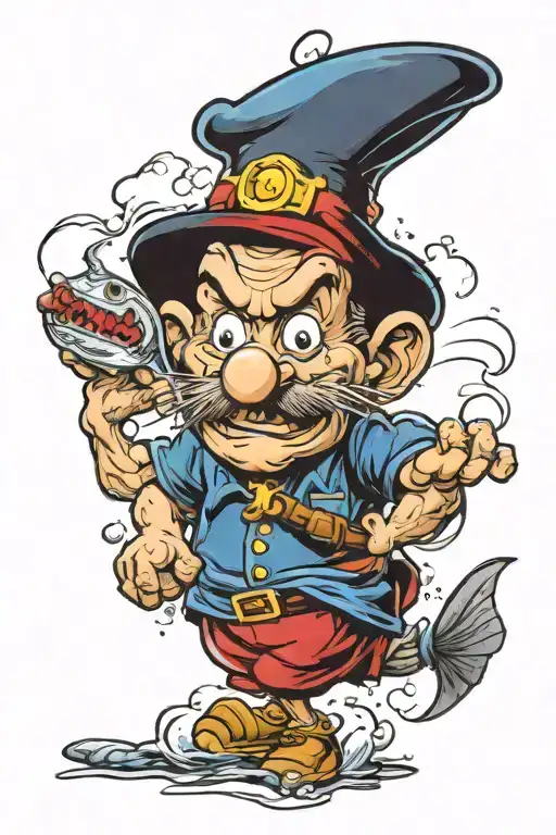 Popeye Merged With A Tuna Fish