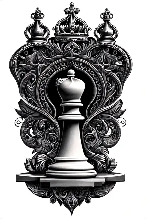 Chess King Filigree Background