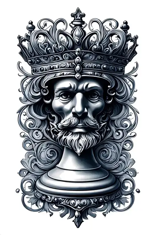 Chess King Filigree Background