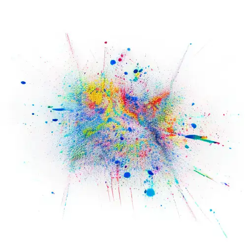 Abstract Lines And Shapes Resembling A Paint Splatter