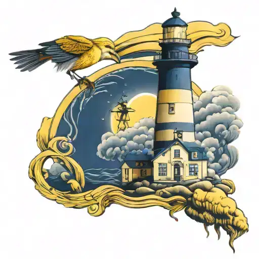 Lighthouse Canaries Yellow Navy